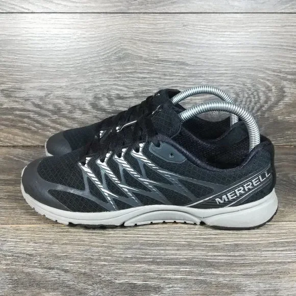 Merrell Bare Access Ultra Black Silver Running Shoes (J559582) Women's 8.5 - Picture 3 of 8